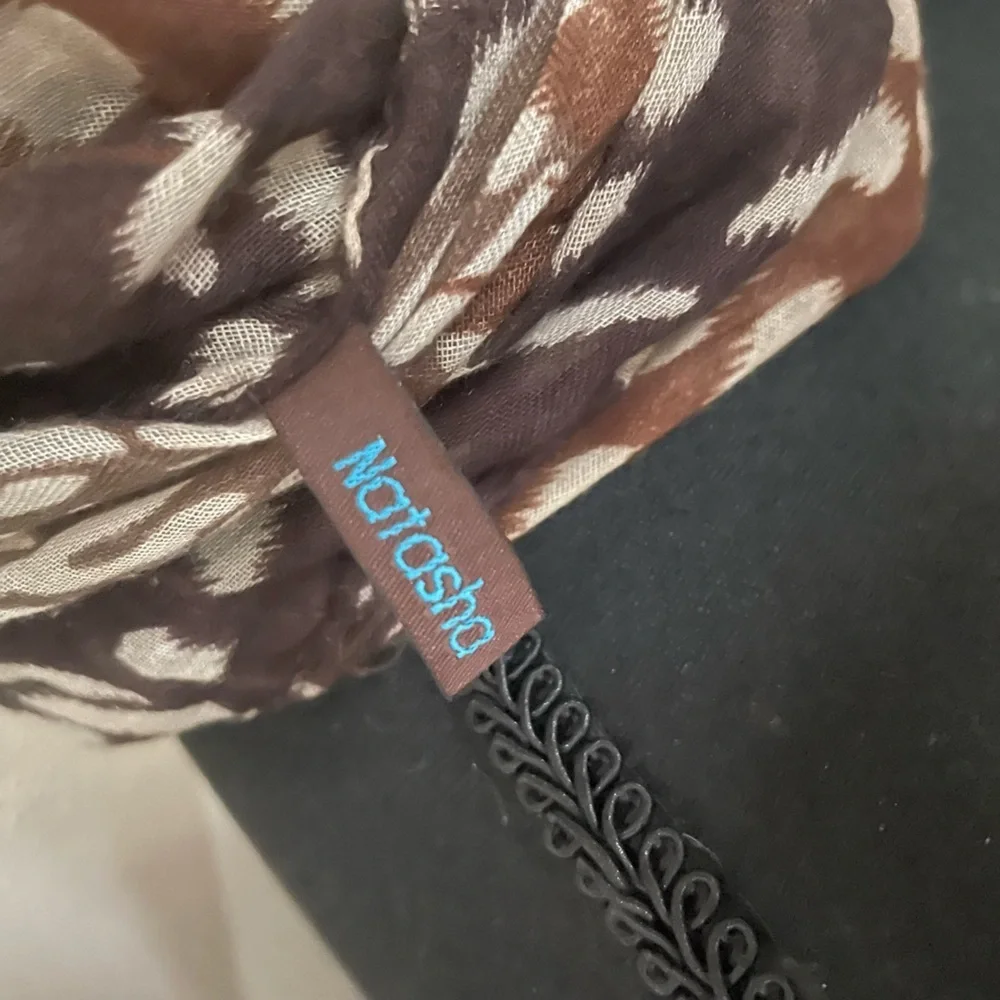 Leopard Print Brown Scarf